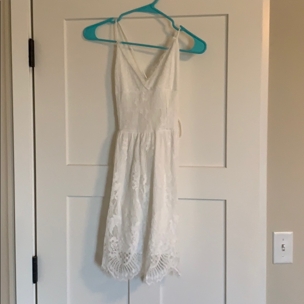 white lace dress